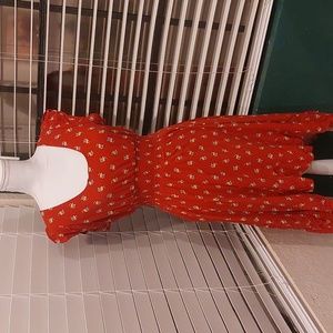 Red Knee length Dress